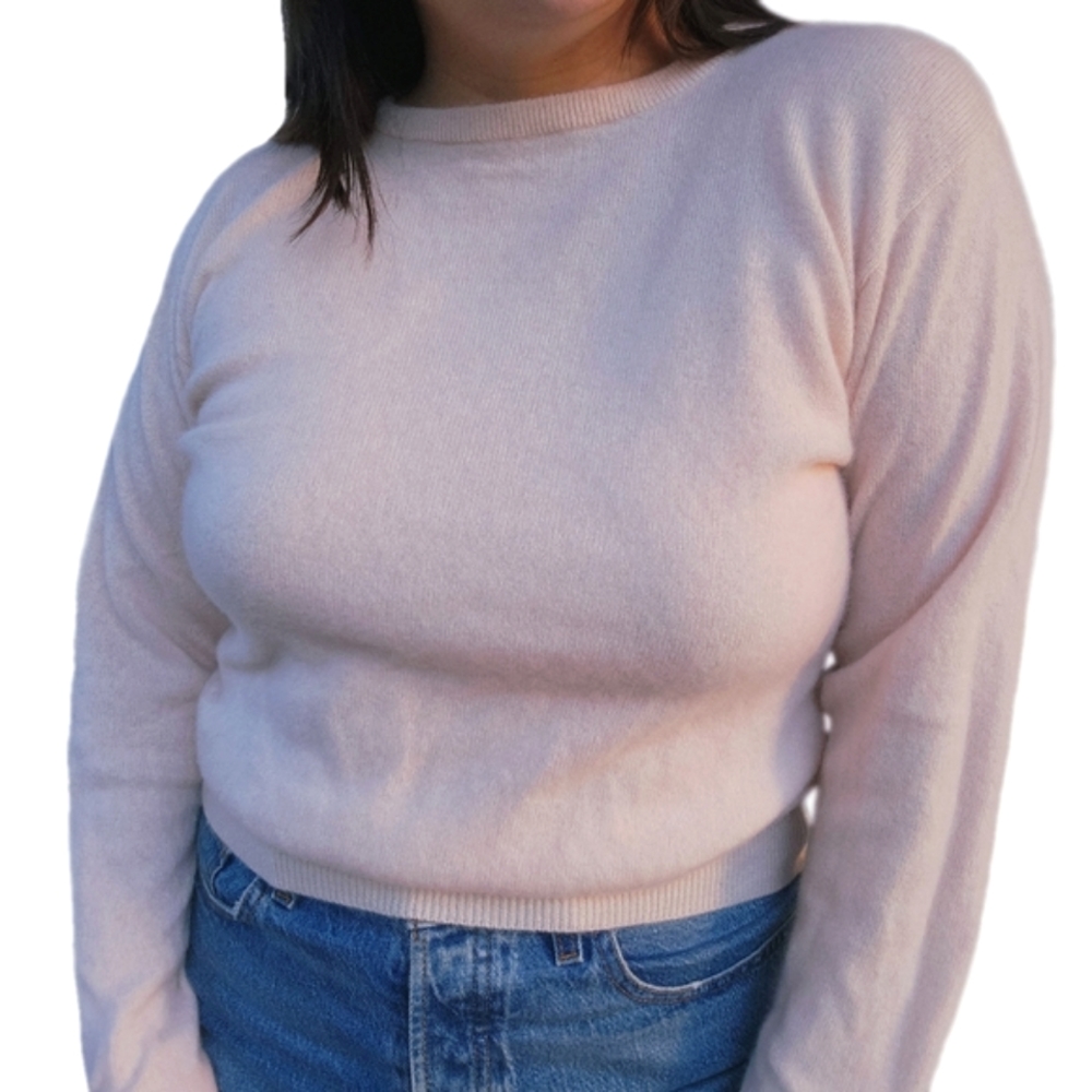 Pink Cashmere Sweater, Size Medium
